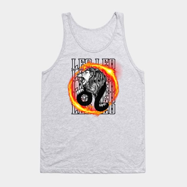 LEO August Zodiac - Astrology Birthday Gift for Women, Horoscope, sun/moon sign, star sign, tarot, Chinese zodiac, celestial, galaxy lovers. Tank Top by The Gypsy Nari